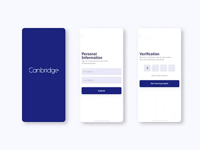 Canbridge - app for learning English app app design branding design flat illustration minimal ui