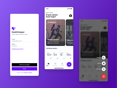 Health Keeper App app design flat minimal ui