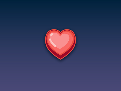 Heart Icon - Game Assets - www.beavystore.com app design designer flat game gamedesign gamedeveloper games icon iconpack illustration love mobile mobilegames ui ux vector web