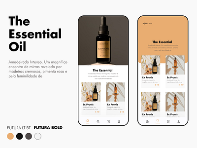 Essential Oil app ui ux website