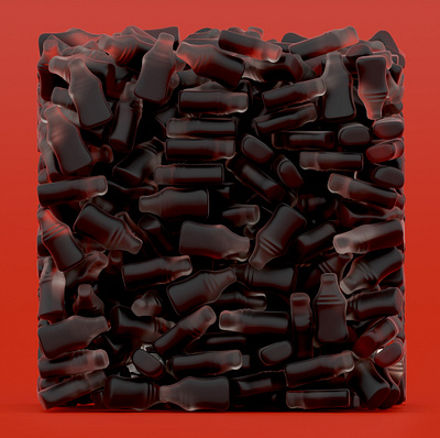 Cola Cube 3d candy cola edible food shaders