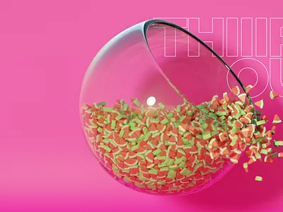 Watermelon Whoop 3d candy edible food illustration shaders typography