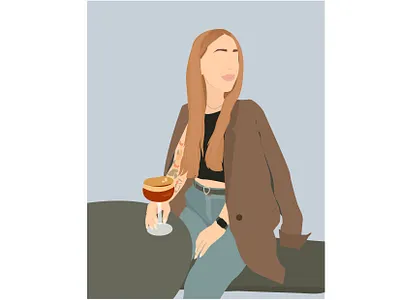 Custom Flat Portraits of Woman From Photo custom portrait flat portrait flat vector illustration portrait vector illustration webdesign