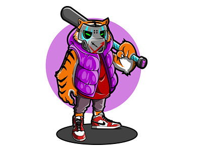 Bad Tiger bad character design icon illustration logo merchandise sticker tiger vector wild