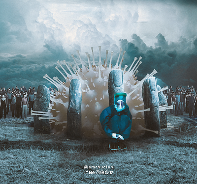 Corona virus between Recklessness and fearfulness! animation art direction artist artwork branding creative design logo manipulation mobile motion poster ui wallpaper