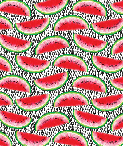 Watermelon Pattern food illustration bright colors food illustration food pattern fruit illustration fruity healthy healthy eating juicy lifestyle summertime tropical veganism vegetarian watercolour illustration watermelon wellbeing wellness