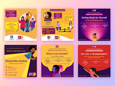 Akshara Centre | Social Media Design artwork design event graphic design invite social media post webinar womens empowerment womens rights workshop