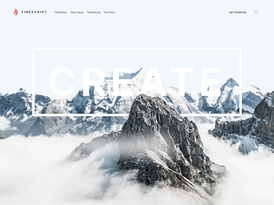 Firescript 2021 landing page ui web design white space