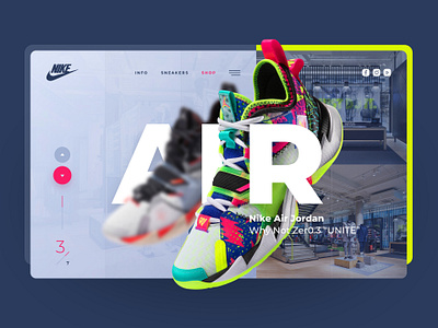 Jordan Zer0.3 Freebie clean design drawingart experiment exploration nike photoshop responsive sneakers ui ux web webdesign website