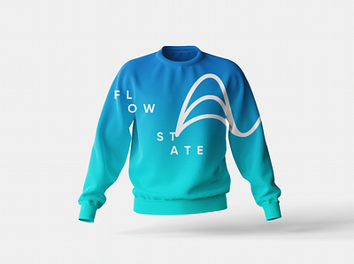 Get in that Flow State Sweatshirt apparel branding floating flow gradient icon logo mockup state