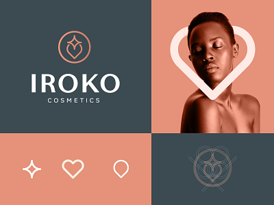 IROKO COSMETICS adobe adobe illustrator brand and identity branding cosmetic creative fashion grids hand drawn icon symbol mark illustration logo logo design logo type logos luxury minimalist monogram typography vector