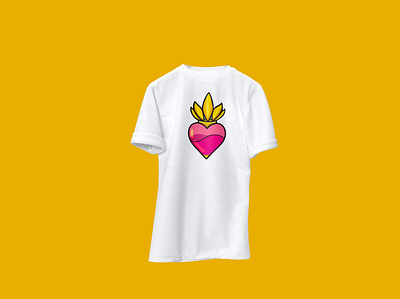 T-shirt design color digital digital illustration digital painting digitalart gold graphic graphicdesign heart illustration illustrator mockup pink print procreate procreateapp tshirt