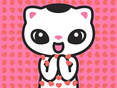 Love beyond measure cat love vectorillustration yogicats