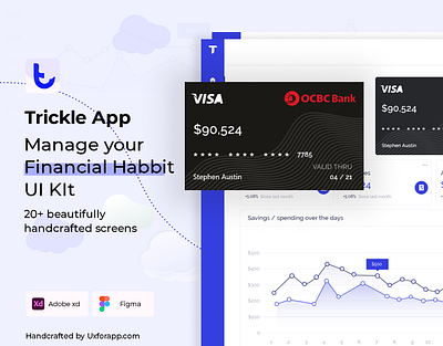 Trickle Fintech UI Kit finance finance app finance business fintech fintech app landing page landing page ui mobile app ui ui design ui kit ui kits uidesign uiux