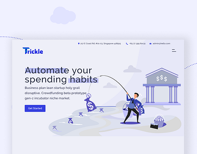 Trickle Fintech Landing Page fintech landingpage trickle