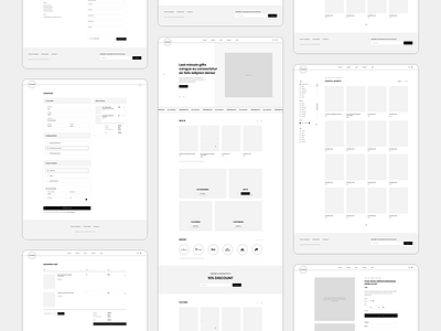 Ecommerce Wireframes basket cart checkout checkout process e commerce ecommerce fashion hi fi high fidelity my basket product product page prototype shop ui ux wireframes wireframing wires