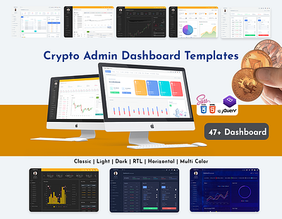 Responsive Cryptocurrency HTML Templates Bitcoin Dashboards ICO bitcoin bootstrap 4 bootstrap admin template bootstrap admin theme crypto cards crypto dashboard cryptocurrency dashboard template enterprise app enterprise ux ico admin ico dashboard interface product design responsive saas ui uiux ux uxdesign