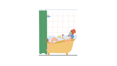 Relaxing Time art character flat illustration illustrator vector