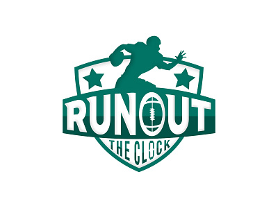 Runout design football football logo green logo rugby vector