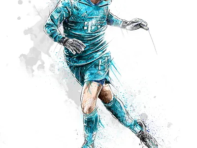 FC Bayern Munich Illustration: Manuel Neuer digital art drawing fc bayern football football club illustration ink manuel neuer pencil photoshop portrait soccer sport wacom watercolor
