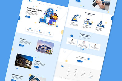 Landing page "Smart home" company daily ui 003 dailyui design installation landing page smarthome ui web