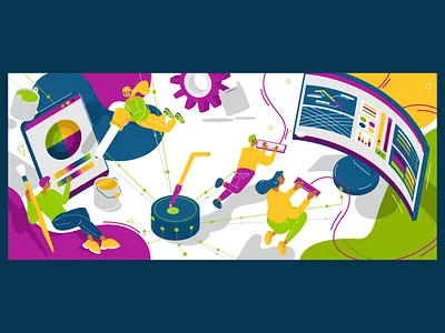 Working with concept character concept design designs educative illustration landing landingpage people template vector youth