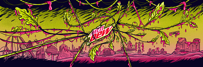 Mountain Dew - Guess the Flavor? adobe photoshop design draw hand hand drawn illustration illustration art wacom cintiq