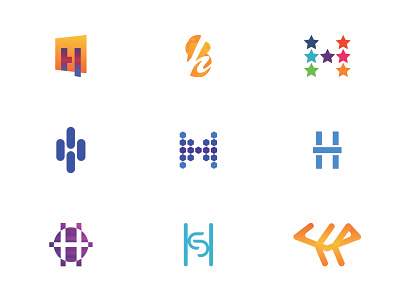 LOGO Alphabet: letter H broadcast company colorful creative media design digital app entertainment fashion h letter internet company letter mobile company multimedia apps n letter online tv play shirt social media social network studio