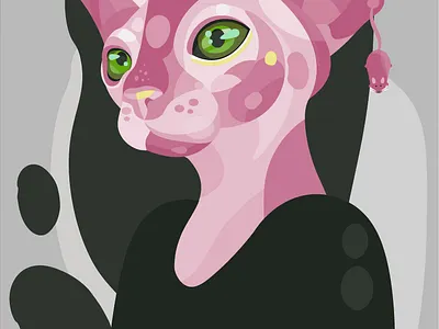 Cat 2d art adobe illustrator cat character character design graphic design illustration vector