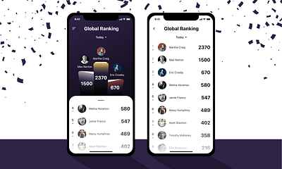 Social Leaderboard 019 app dailyui design ios leaderboard ui