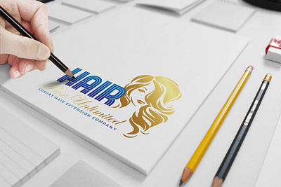 Hair Extention Logo design Project 2021 logo best logo best logo design brand identity brand logo fiverr graphic design hair logo hand drawn logotype ui vector