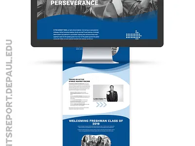 WordPress, DePaul University 2020 President's Report ui web design wordpress