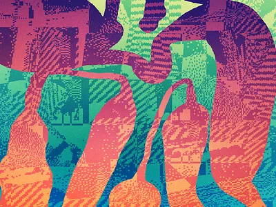 Abstract Experiment abstract art collage design illustration paint pattern psychedelic texture