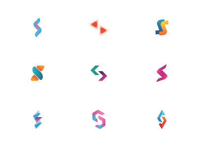 LOGO Alphabet: letter S app blue branding circle cmyk colorful company brand corporation elegant letter minimalist modern pharmaceutical production professional programming software purple s shop