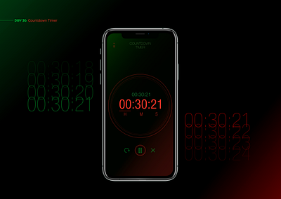 Countdown Timer App app app design app ui clean countdown countdown timer daily ui data design green inspiration interface mobile red timer ui ui design ux uxui