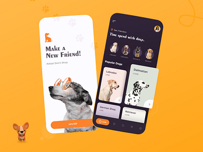 Pet App app designer dog app dribbble minimal app minimal app design minimal design mobile app pet adoption pet app pet application pet shop ui design ux design