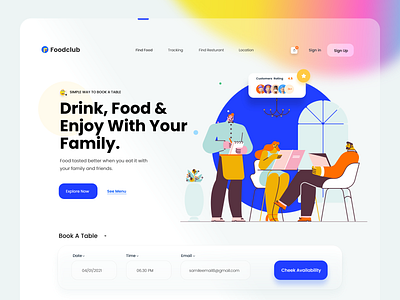 Table Booking / Restaurant Web UI Concept bookig table booking breakfast cafe delivery food designer fast food food food app food website lunch madhu mia meal pizza recipe reservation restaurant uiux web