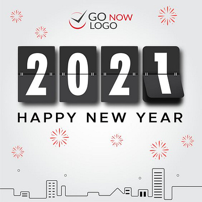 Happy New Year animation app design branding design logo design web design