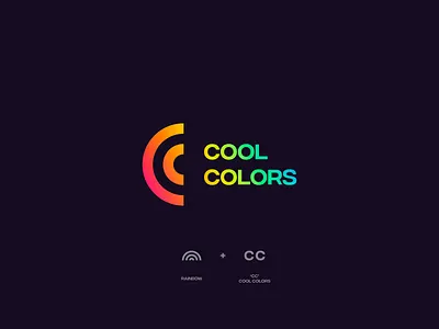 CoolColors Logo Design brand identity branding colorful colors gradient icon lettermark logo logotype mark monogram rainbow symbol visual identity