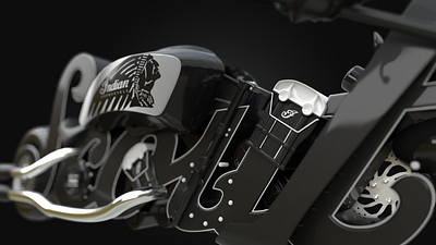 Indian Scout Type design (Concept Design) 3dmodel 3dmodeling branding design illustration