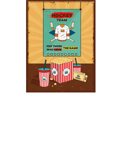 cinema hockey retro cinema cinema retro cinemagraph hockey hockey team illustration old picture retro retro design retro logo vector