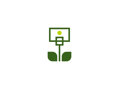 Hoop Flower basketball botanical flower garden icon leaf logo nba plants sports vector