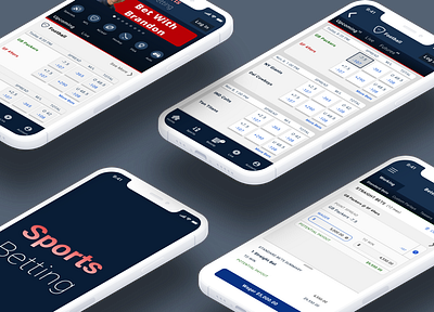 Sports Betting App app app design blue design figma ios minimal mobile sports betting ui ux