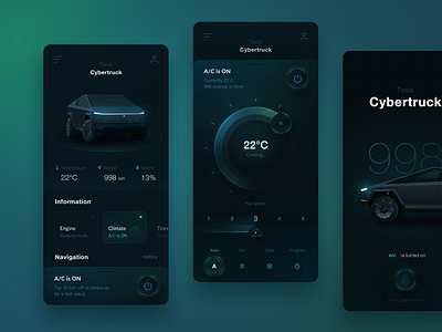 Telsa App Concept 2021 aqua branding cs:go cybertruck dota ios iphone jackpot like mobile portfolio roullete shot svetlakov temperature tesla trend ui ux