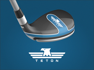 Teton Golf Club 3d blue brand branding cad illustration logo wordmark