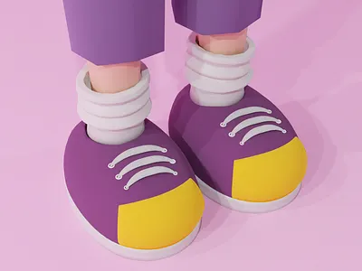Sneakers🐾 3d art 3d modeling blender blender3d lowpoly sneakers