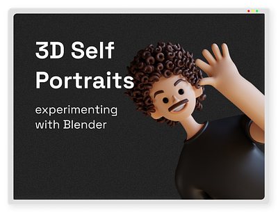 Self Portraits in Blender 3d character blender grubhub