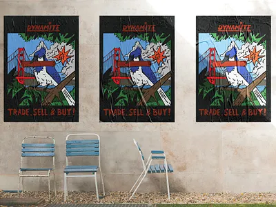 Street Posters Dynamite Records branding brandings design flat icon illustration illustrator logo vector web