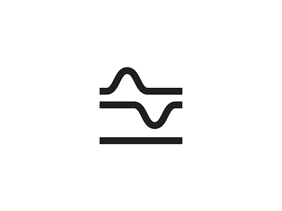 My Beach / Wave Logo black brand atlas branding icon line logo minimal mountain wave white