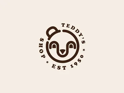 Teddy's shop animal bear branding cute cute animal icon logo logo design logotype mark teddy teddy bear visual identity